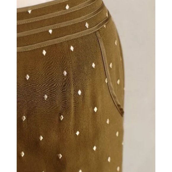 Anthropologie Elevenses Goldform Olive Trousers - Picture 3 of 5